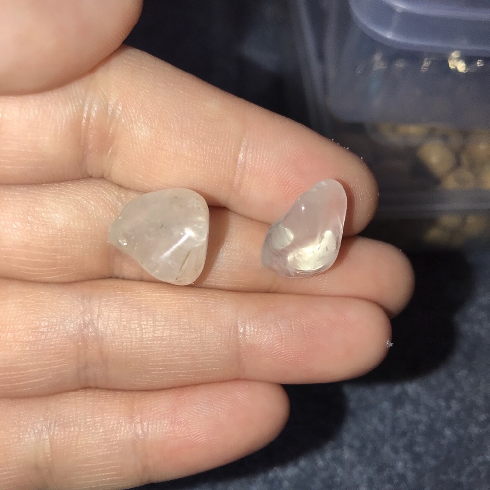 Clear quartz handmade earrings